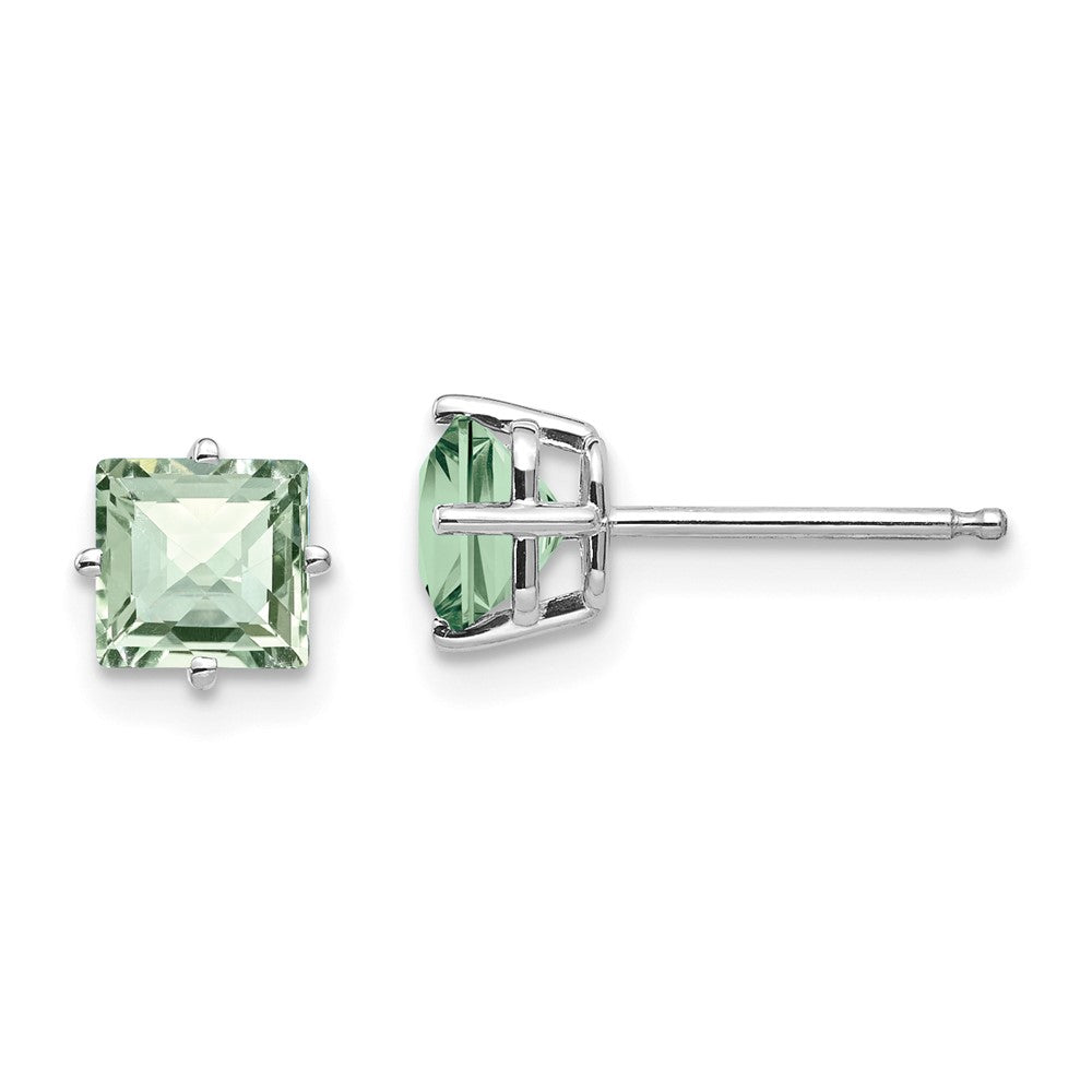 14k Princess Cut Earrings