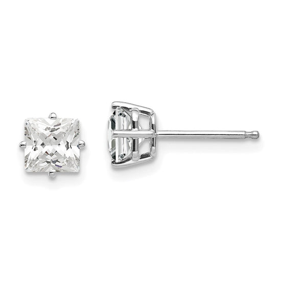 Gold CZ Stud Earrings