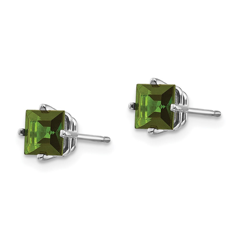 14k Princess-Cut Post Earrings. -B Styles