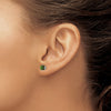 14k Princess-Cut Post Earrings. -B Styles