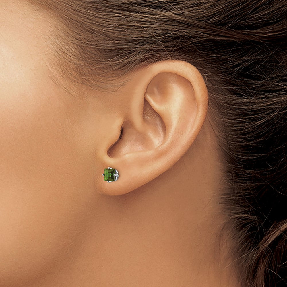 14k Princess-Cut Post Earrings. -B Styles