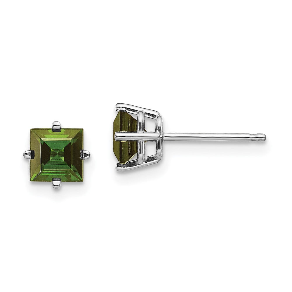 14k Princess-Cut Post Earrings. -B Styles