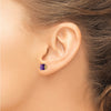 14k 6mm Princess-cut Amethyst Post Earrings