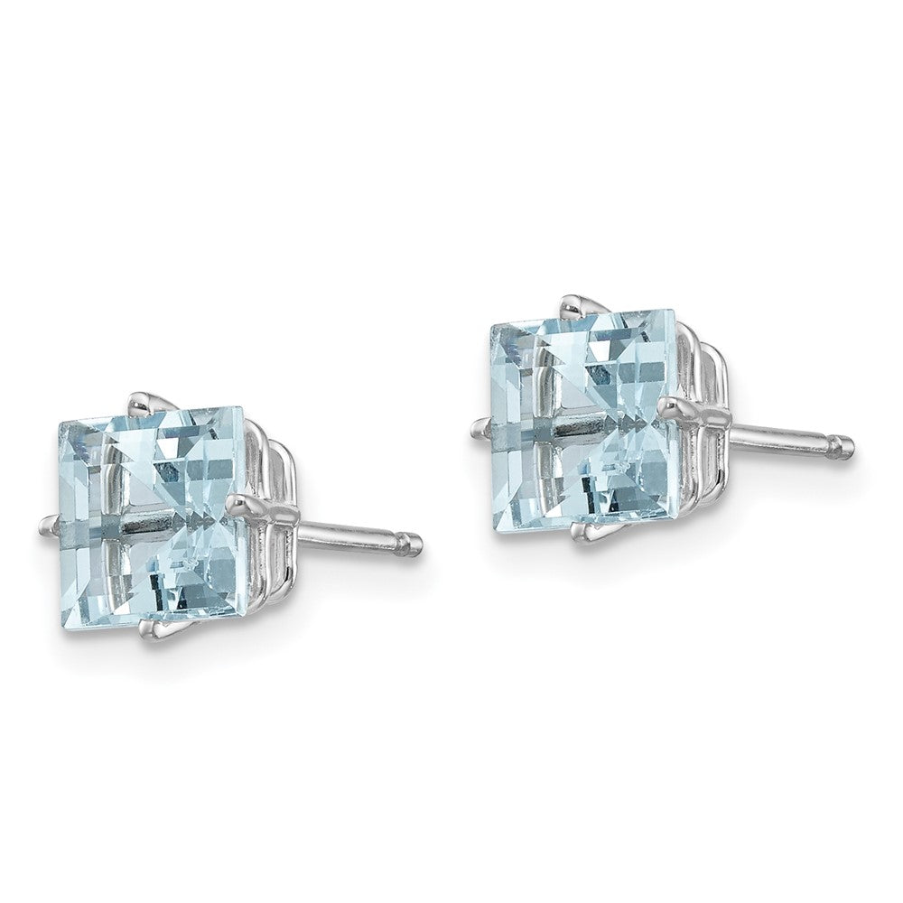 14k Princess-Cut Post Earrings. -B Styles