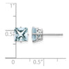 14k Princess-Cut Post Earrings. -B Styles