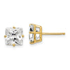 Gold CZ Stud Earrings