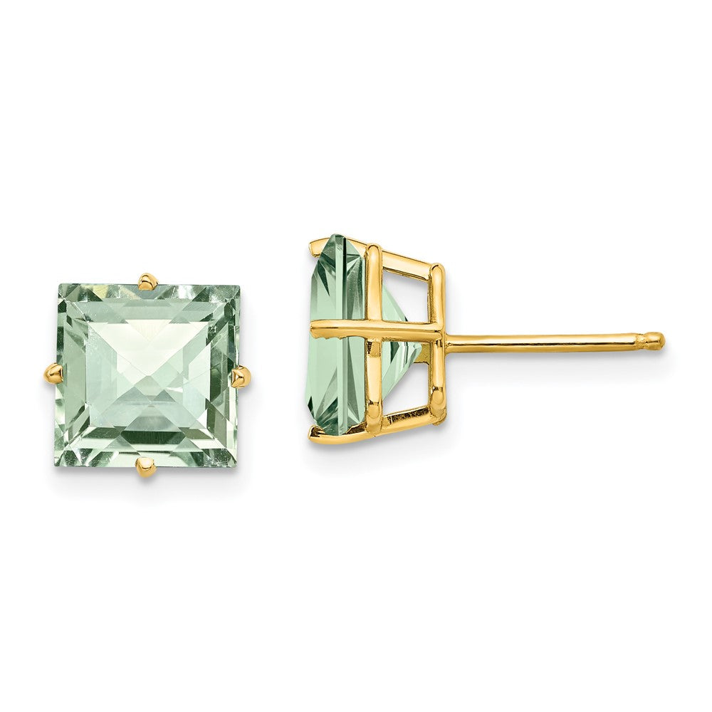 14k Princess Cut Earrings