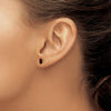 14k 6x4mm Emerald-cut Garnet Post Earrings