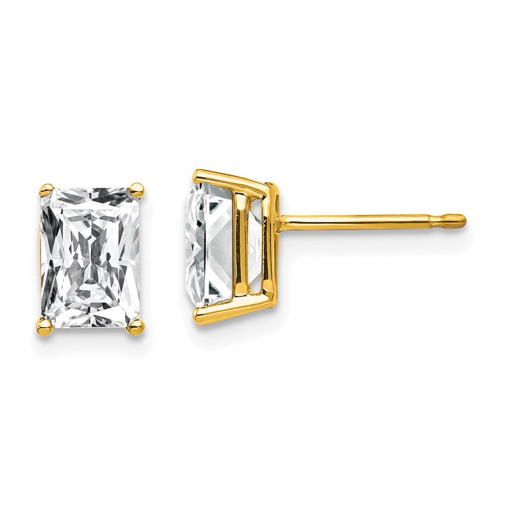 Gold CZ Stud Earrings