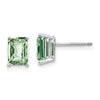 14k Emerald-Cut Gemstone Earrings