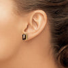 14k 9x7mm Emerald-cut Smoky Quartz Post Earrings
