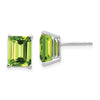 14k Emerald-Cut Gemstone Earrings