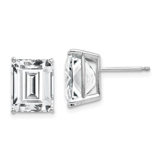 Gold CZ Stud Earrings