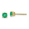 14k Round Gemstone Post Earrings. -B Styles