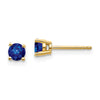 14k Round Gemstone Post Earrings. -B Styles