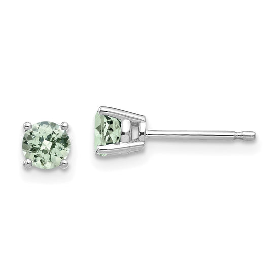 14k Round Gemstone Earrings