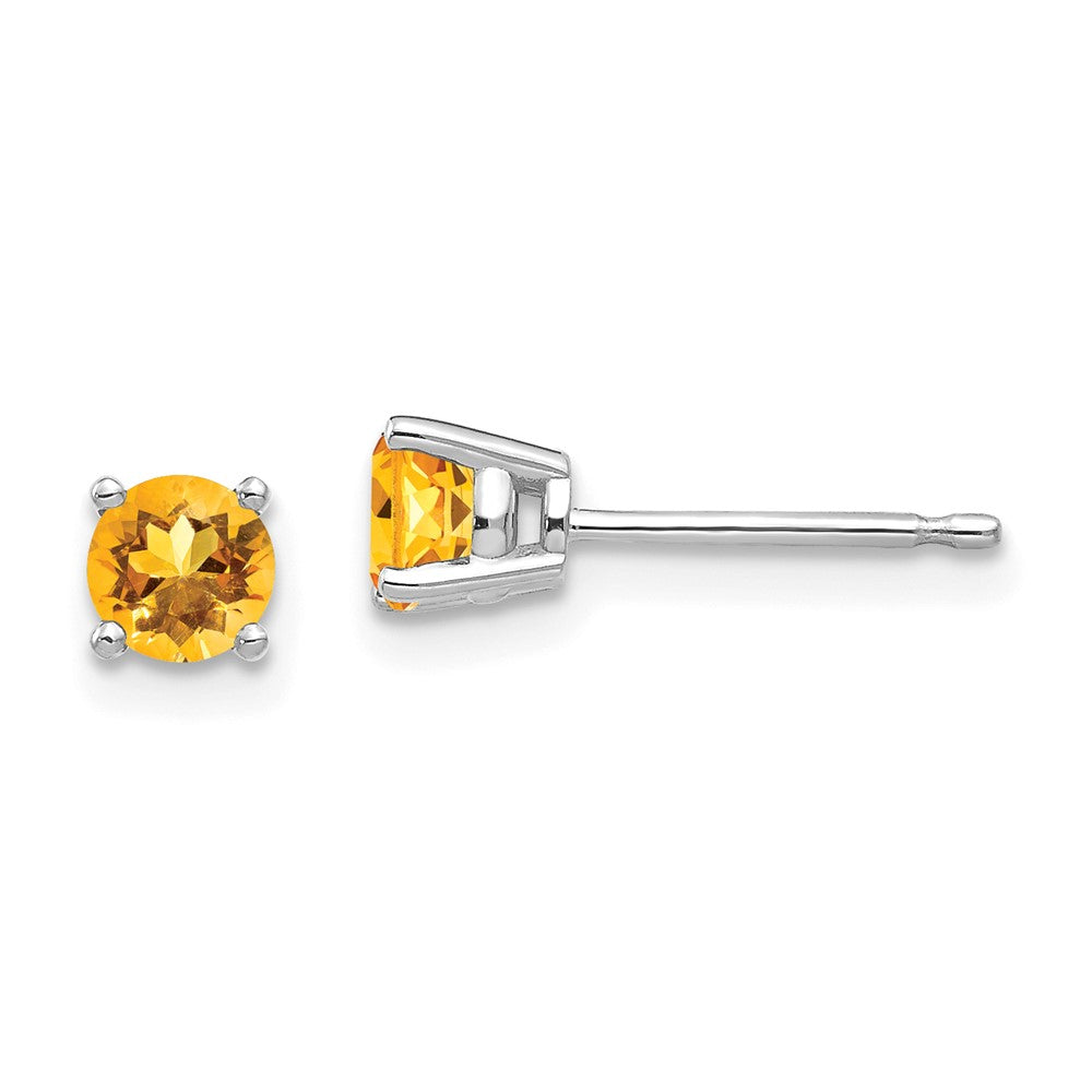 14k Round Gemstone Earrings