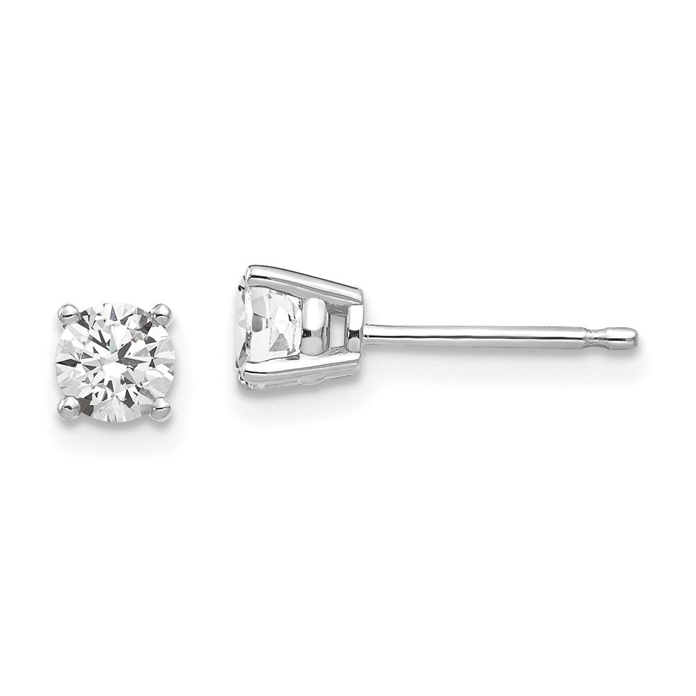 Gold CZ Stud Earrings