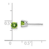 14k White Gold 4mm Round Peridot Post Earrings