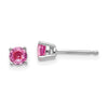 14k Round Gemstone Post Earrings. -B Styles