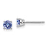 14k Round Gemstone Post Earrings. -B Styles
