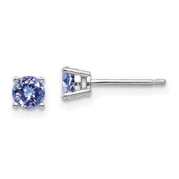 14k Round Gemstone Post Earrings. -B Styles
