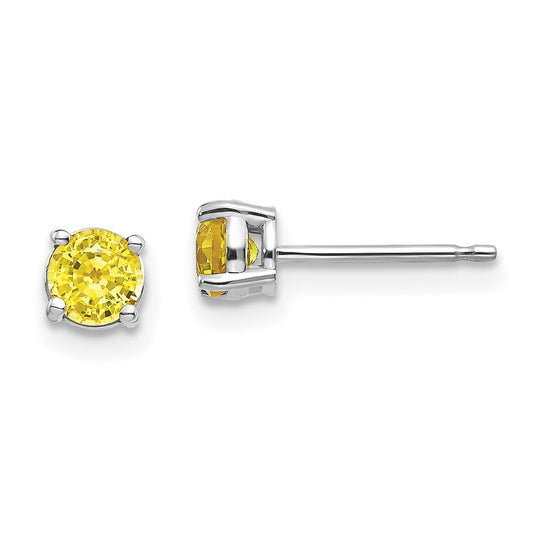 14k Round Gemstone Post Earrings. -B Styles