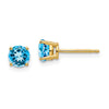 14k Round Gemstone Earrings