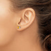 14k White Gold 5mm Round Citrine Post Earrings