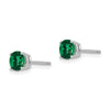 14k White Gold 5mm Round Mount St. Helens Post Earrings