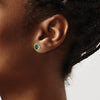 14k White Gold 5mm Round Mount St. Helens Post Earrings