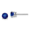14k Round Gemstone Post Earrings. -B Styles