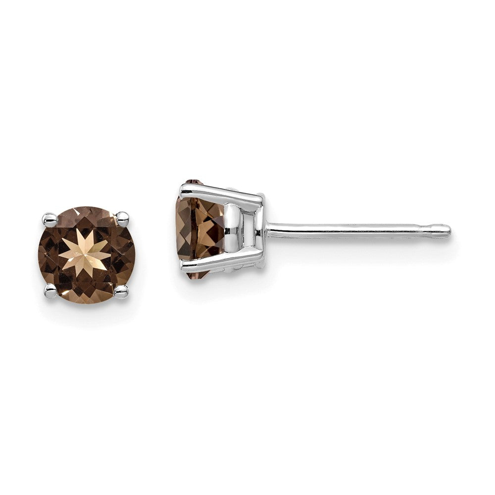 14k Round Gemstone Earrings