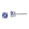 14k Round Gemstone Post Earrings. -B Styles