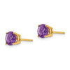 14k 6mm Round Amethyst Post Earrings
