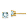 14k Round Gemstone Post Earrings. -B Styles