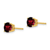 14k 6mm Round Garnet Post Earrings