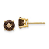 14k Round Gemstone Earrings