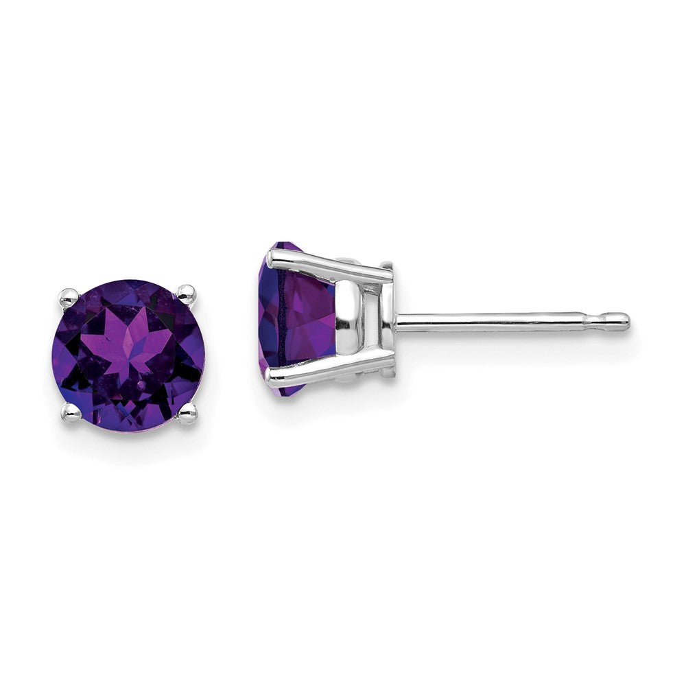 14k Round Gemstone Earrings