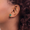 14k White Gold 6mm Round Mount St. Helens Post Earrings