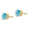 14k 7mm Round Blue Topaz Post Earrings