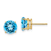 14k Round Gemstone Earrings