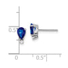 14k Pear Gemstone & Diamond Earrings