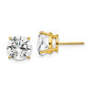 Gold CZ Stud Earrings