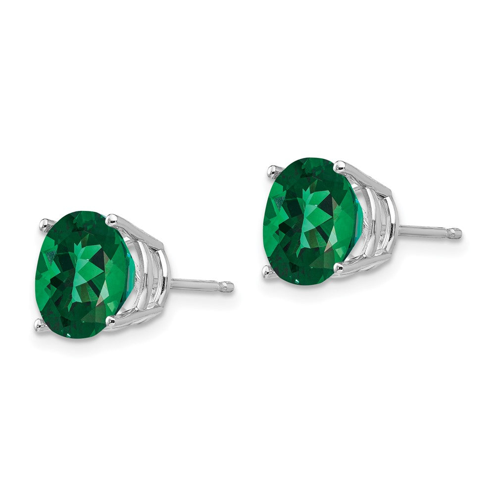 14k White Gold 9mm Round Mount St. Helens Post Earrings