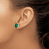 14k White Gold 9mm Round Mount St. Helens Post Earrings