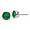 14k White Gold 9mm Round Mount St. Helens Post Earrings