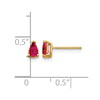 14k Pear Gemstone Earrings. -B Styles