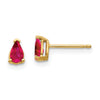 14k Pear Gemstone Earrings. -B Styles
