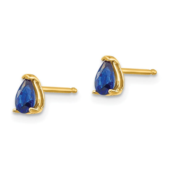 14k Pear Gemstone Earrings. -B Styles